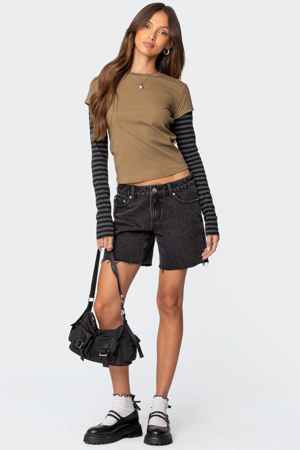 Eliana Layered Long Sleeve T Shirt view 2
