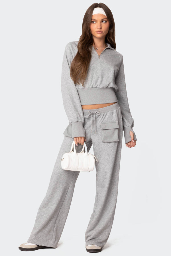 Bailey French Terry Quarter Zip Top view 2