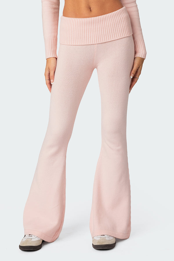 Desiree Knitted Low Rise Fold Over Pants view 2