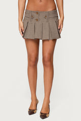 Lockette Plaid Pleated Mini Skort