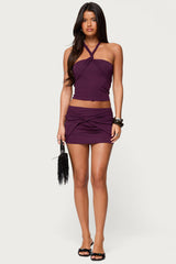 Maggi Knotted Backless Mesh Top