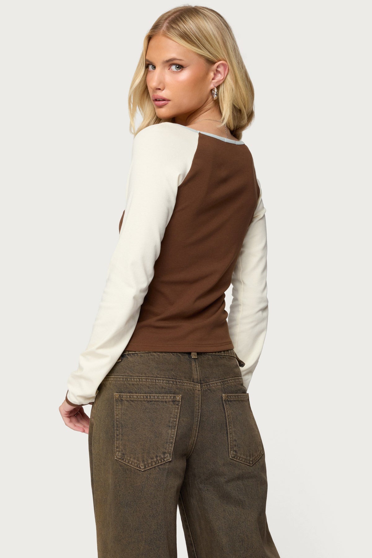 Ronie Contrast Raglan Top