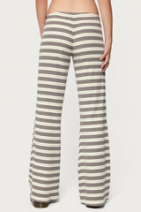 Avalie Striped Ribbed Pants