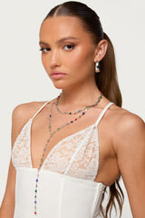 Cascading Gemstone Necklace Set