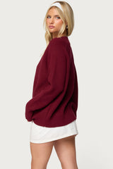 Lavonne Oversized Knit Raglan Sweater