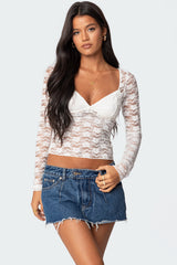 Mykonos Sheer Lace Top