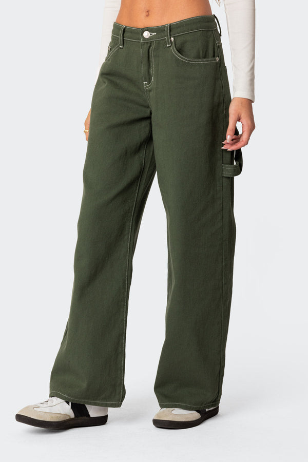 Brenda Low Rise Baggy Carpenter Jeans view 2