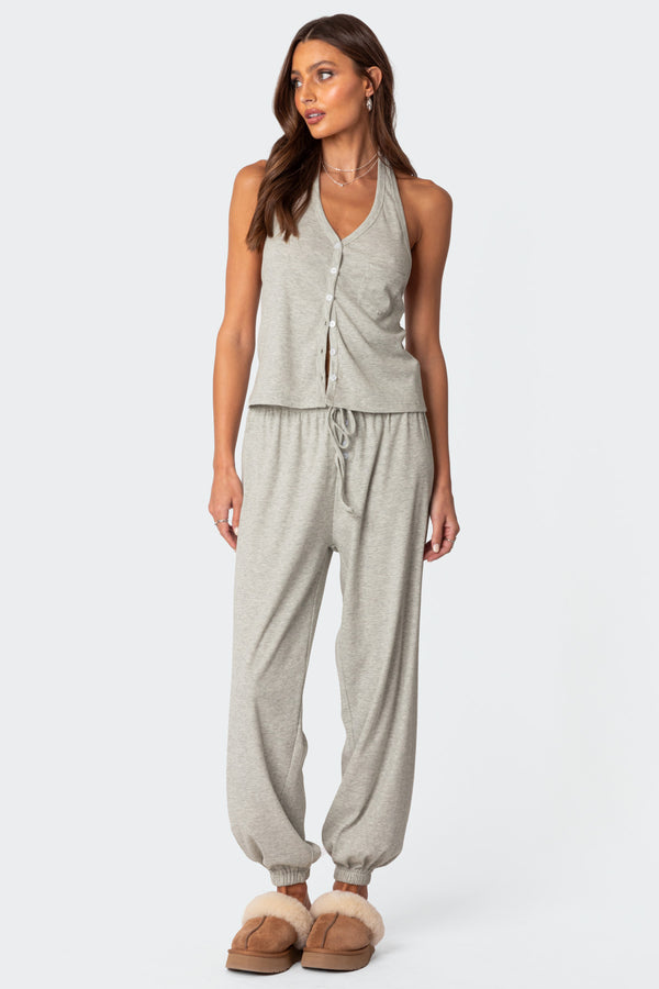 Elysa Waffle Pajama Top view 2