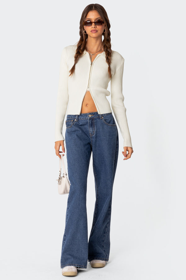 Cora Knitted Zip Up Cardigan view 2