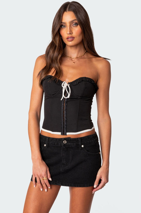 Abbey Tie Front Corset view 1