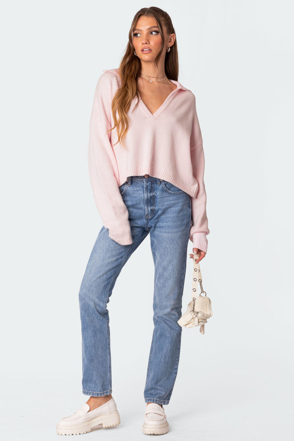 Marcie Oversize Cropped Sweater view 2