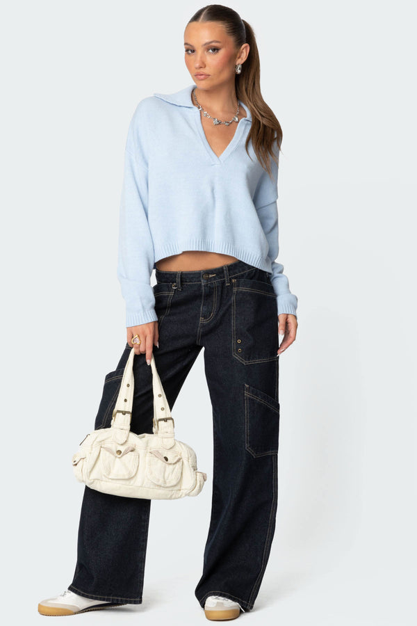 Marcie Oversize Cropped Sweater view 2
