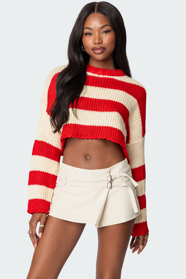 Ozzy Cropped Knitted Sweater view 1