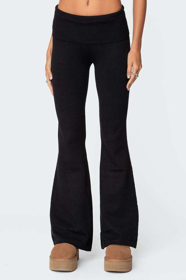 Desiree Knitted Low Rise Fold Over Pants view 2