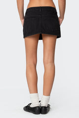 Spencer Low Rise Denim Micro Skirt