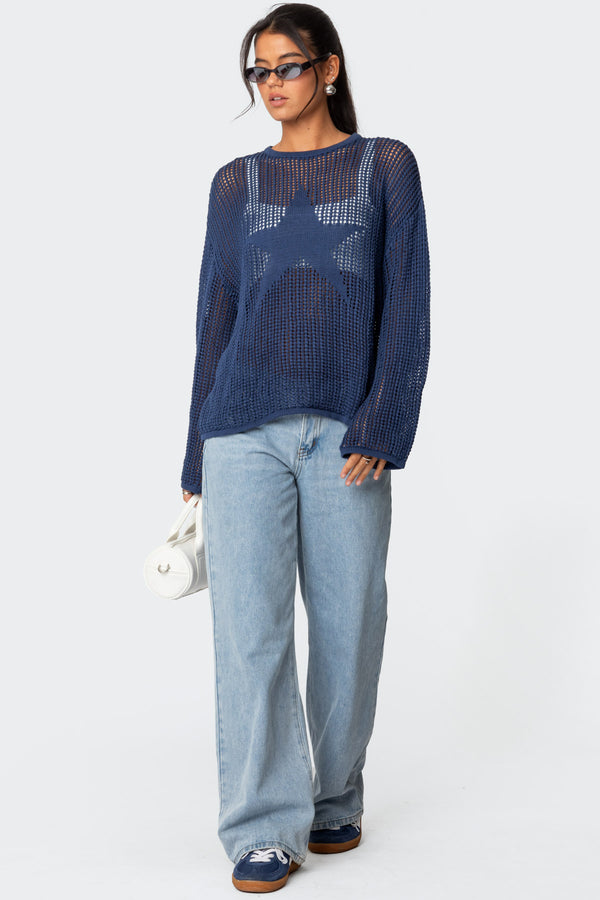 Seeing Stars Oversized Sweater view 2