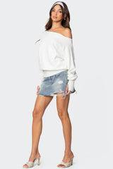 Off Shoulder Oversized Sweater