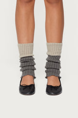Bundled Babe Contrast Ribbed Leg Warmers