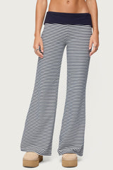 Meggy Striped Foldover Pants