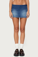 Archie Stretchy Denim Mini Skort