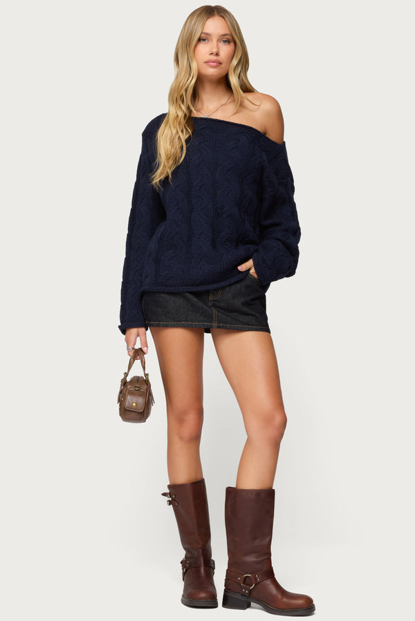 Camelia Denim Mini Skort view 1