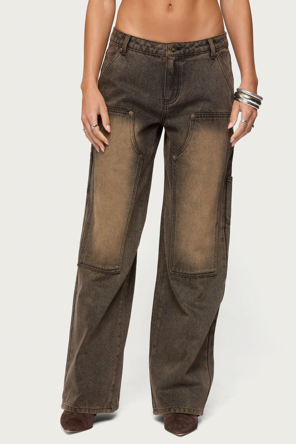 Ayla Low Rise Baggy Carpenter Jeans view 2