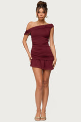 Gesibelle Off Shoulder Mesh Mini Dress