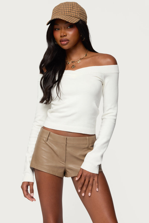 Leatrice Off Shoulder Knit Top view 1