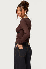 Porta Contrast Lacey Top