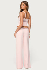 Miya Stripey Ribbed Knit Tank Top