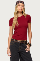 Daphney Ribbed T Shirt