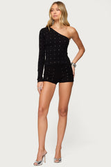 Harley Rhinestone Knit Shorts