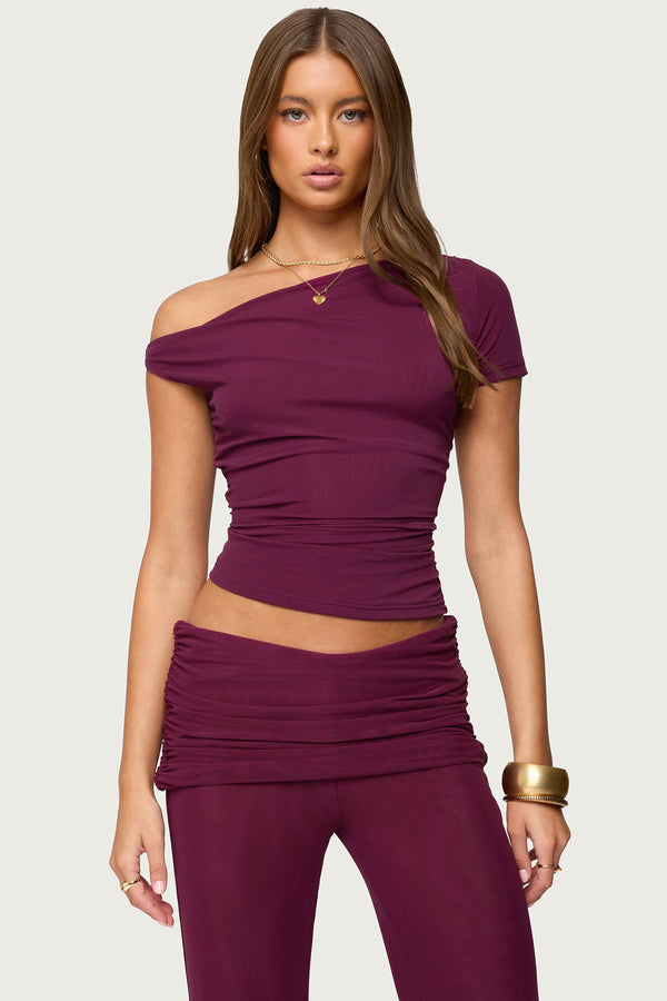 Halli Twisted Off Shoulder Top view 2