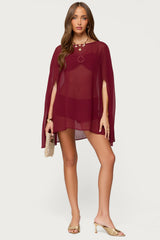 Mckenzie Sheer Chiffon Poncho
