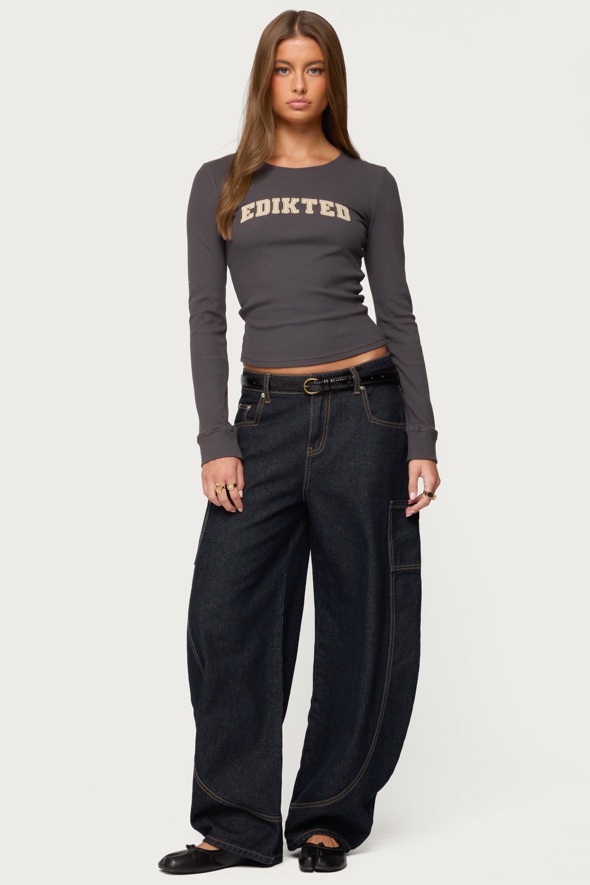 Essential Edikted Ribbed T Shirt
