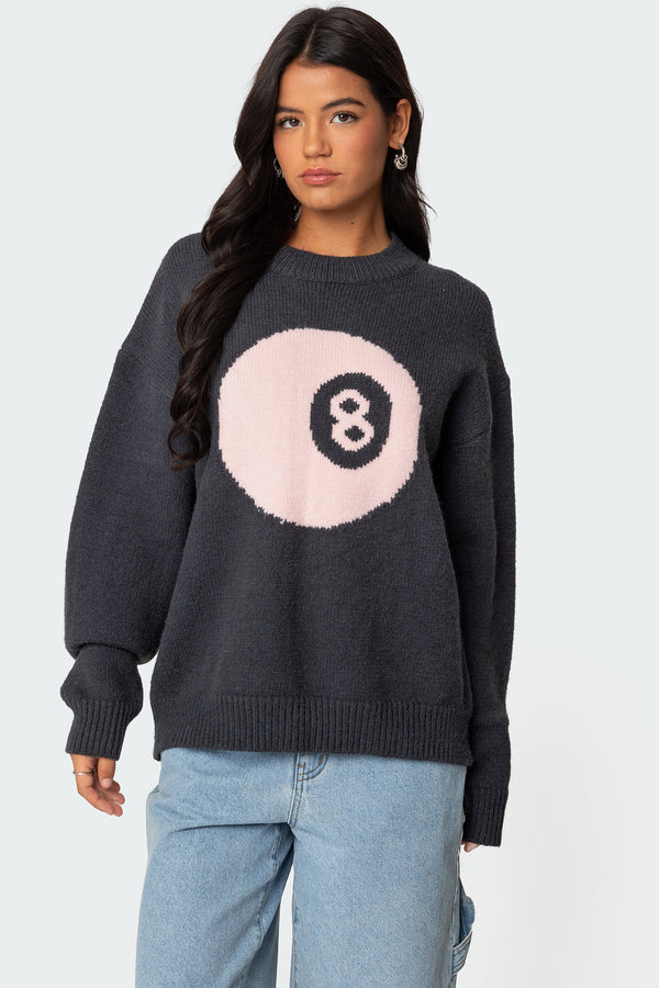 8 Ball Oversized Chunky Knit Sweater view 1
