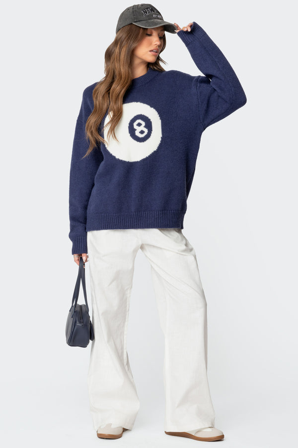 8 Ball Oversized Chunky Knit Sweater view 2