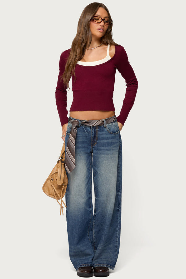 Cecile Layered Long Sleeve Top view 2