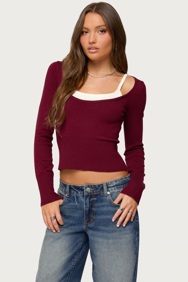 Cecile Layered Long Sleeve Top view 1