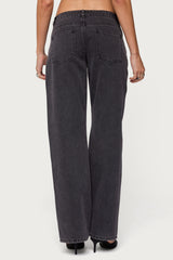 Rossa Beaded Low Rise Baggy Jeans