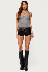 Eleora Sequin Knit Tank Top