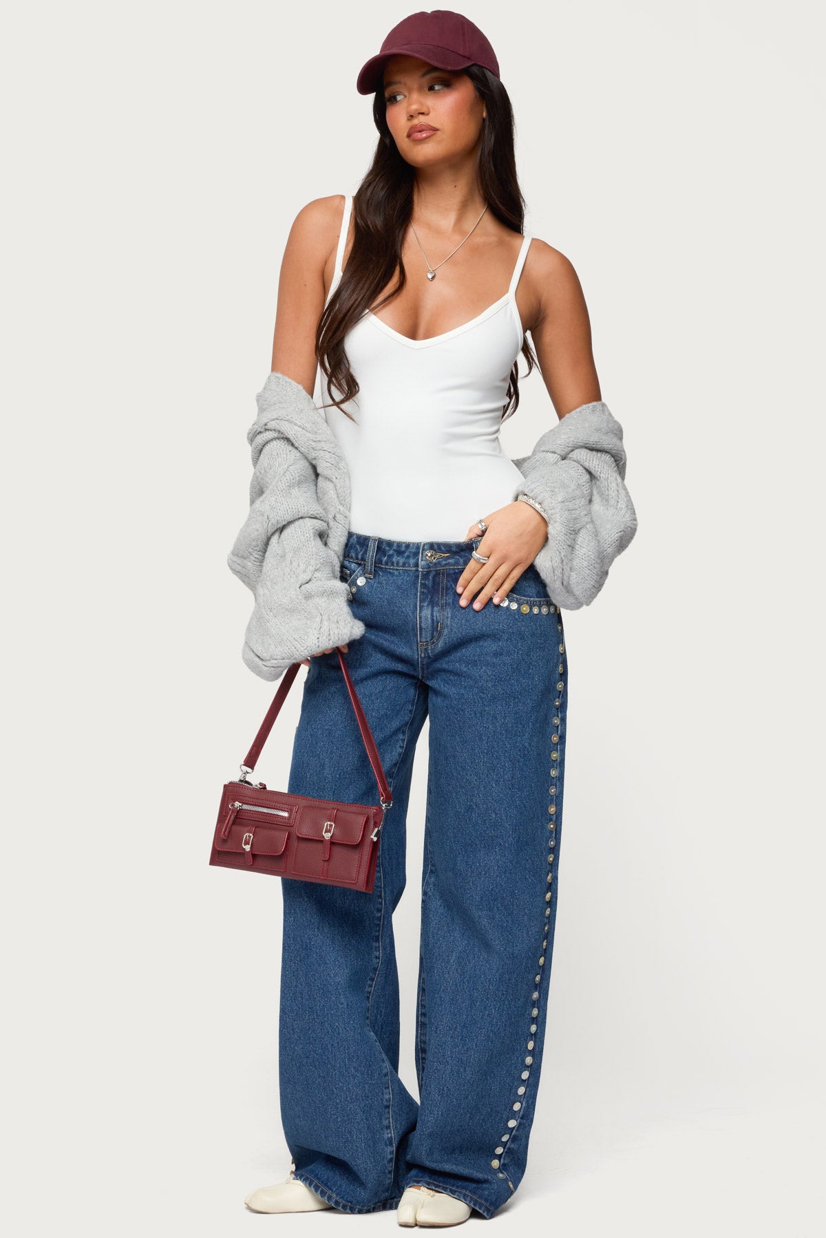 Teaghan V Neck Fitted Bodysuit