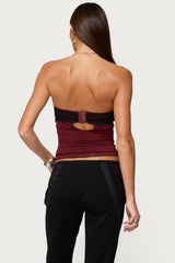 Contrast Lacey Mesh Bra Top