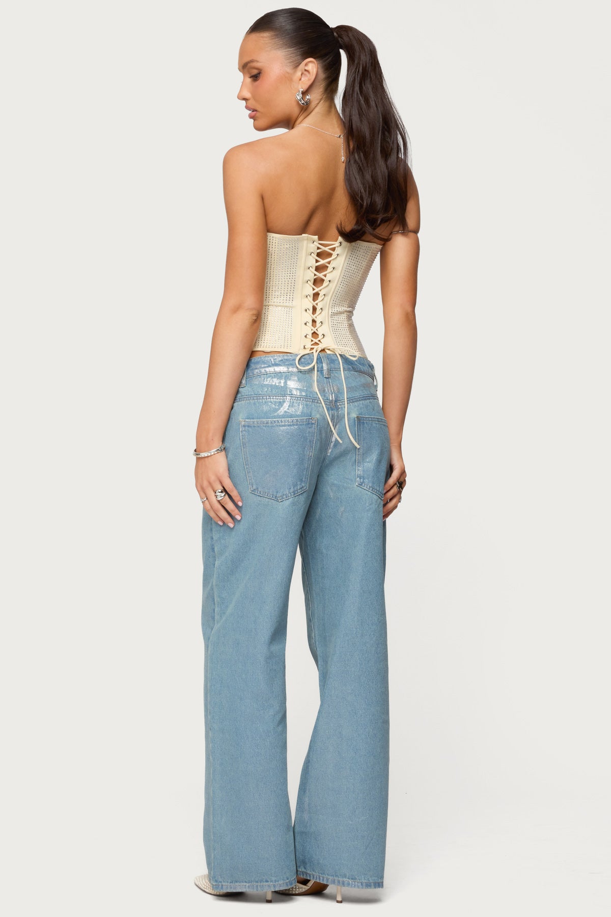 Vezza Strapless Rhinestone Corset