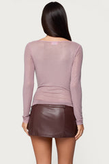 Marena Rhinestone Cowl Neck Top