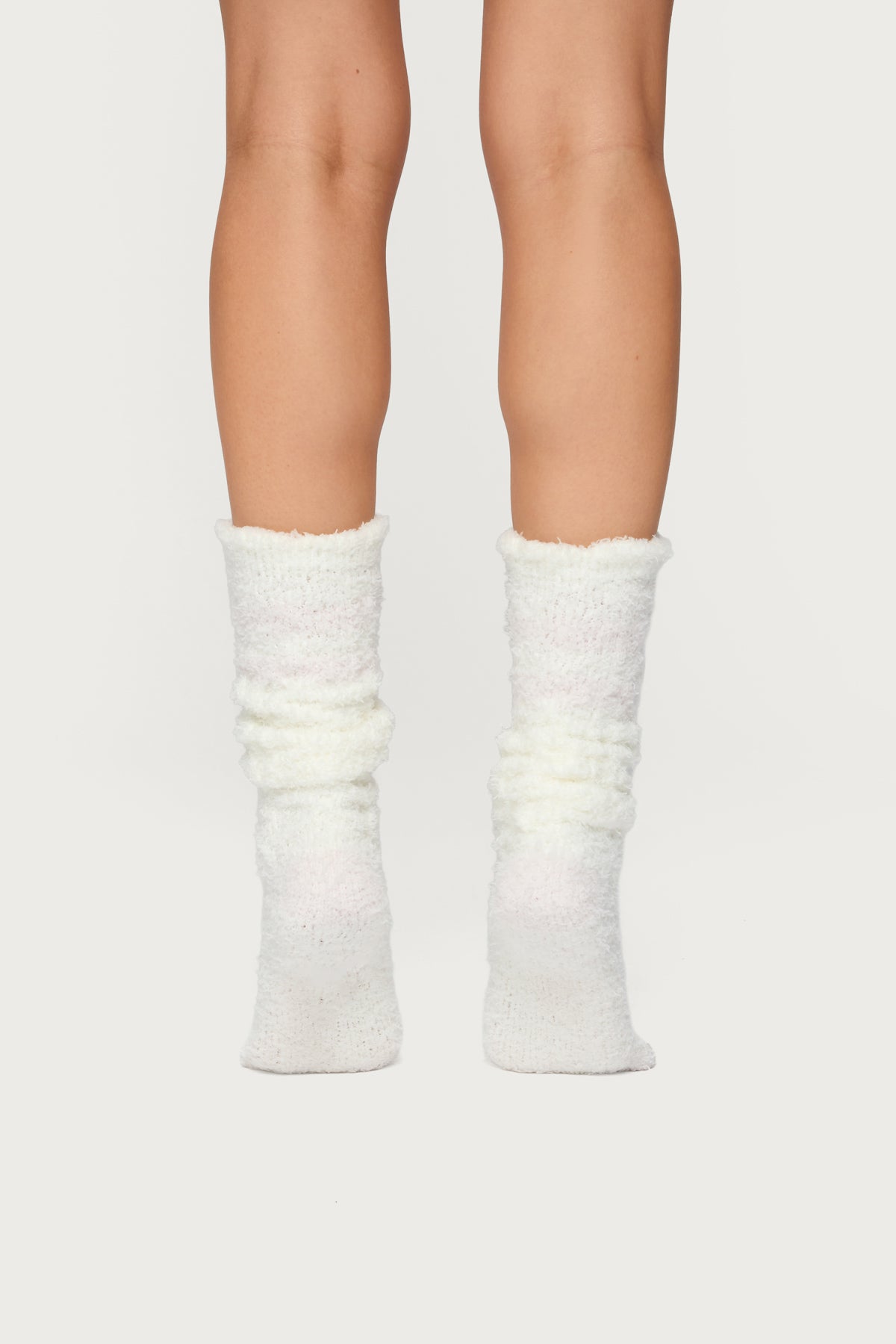 Stripey Fuzzy Scrunch Socks