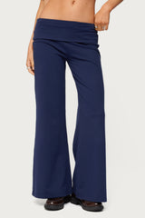 Petite Wide Leg Foldover Pants