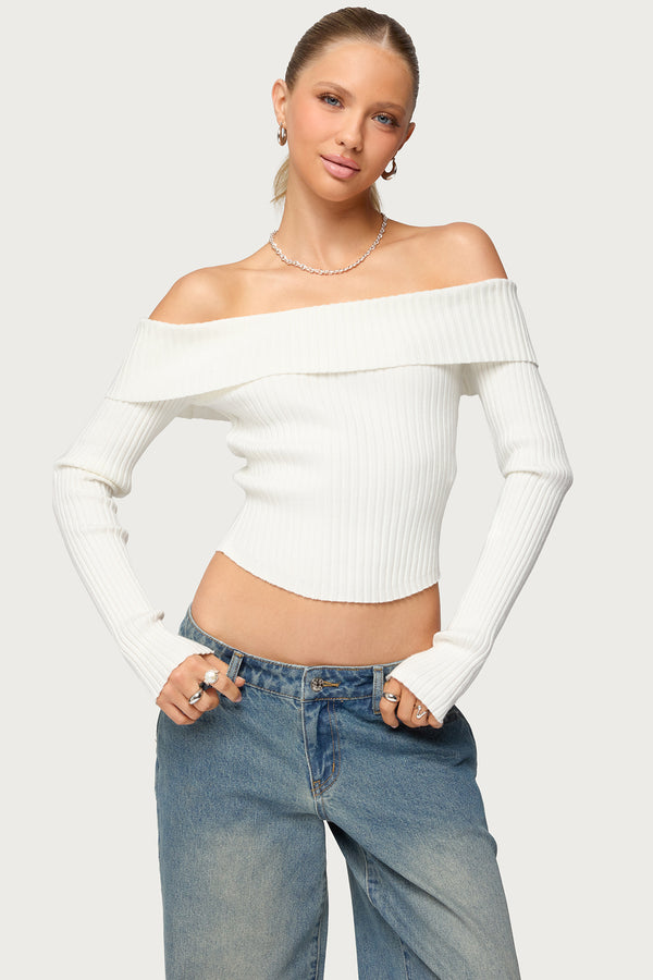 Lauren Knit Foldover Top view 1