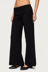Petite Wide Leg Foldover Pants