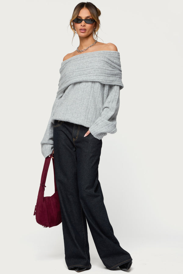 Kadenna Oversized Off Shoulder Sweater view 2